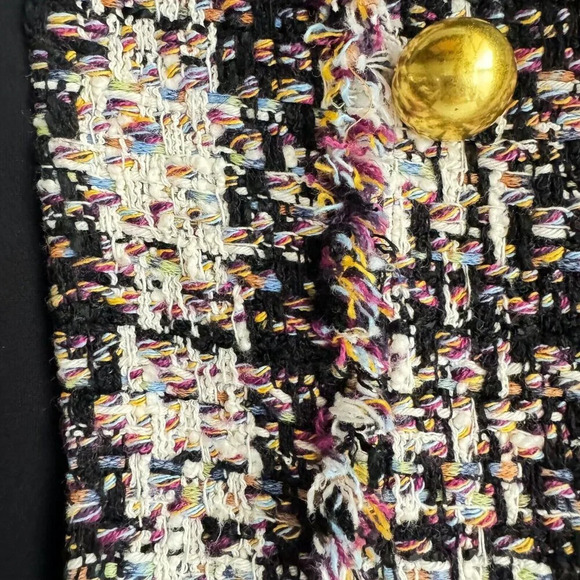 Tory Burch Tweed Detail Double Breasted Knit Fabric Jacket 0 - Picture 9 of 9